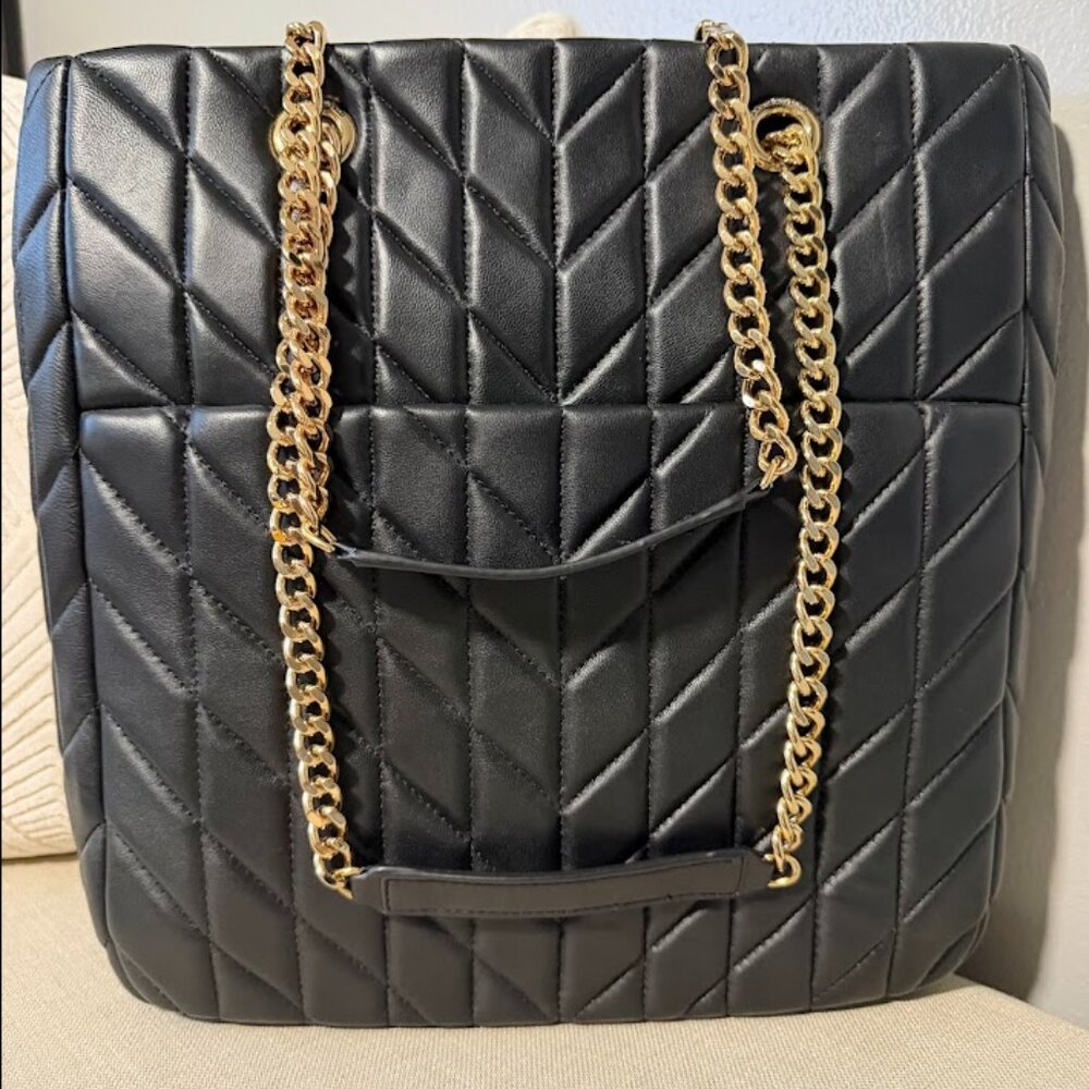 NWOT Karl Lagerfeld Paris Lafayette quilted leather tote - Picture 3 of 6